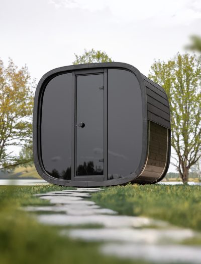 LEIL Black Cube Classic <br> 4-Person Outdoor Sauna