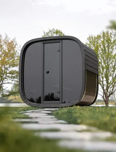 LEIL Black Cube Classic <br> 4-Person Outdoor Sauna